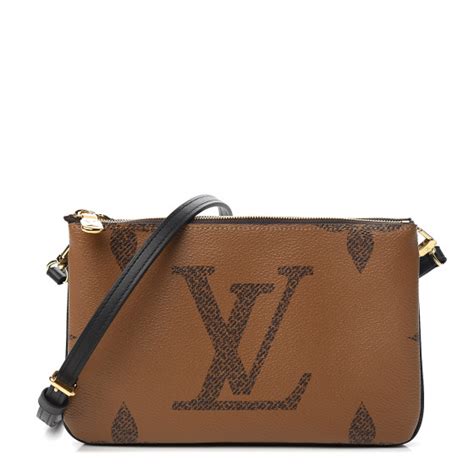 lv double zip pochette reverse|louis vuitton double v bag.